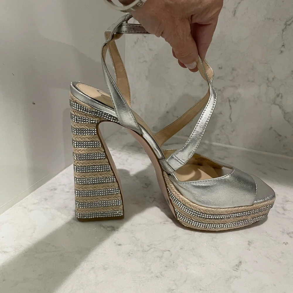 New! Jessica Simpson Dosia Women's Strappy Platform Wedge Espadrilles Sandals 10